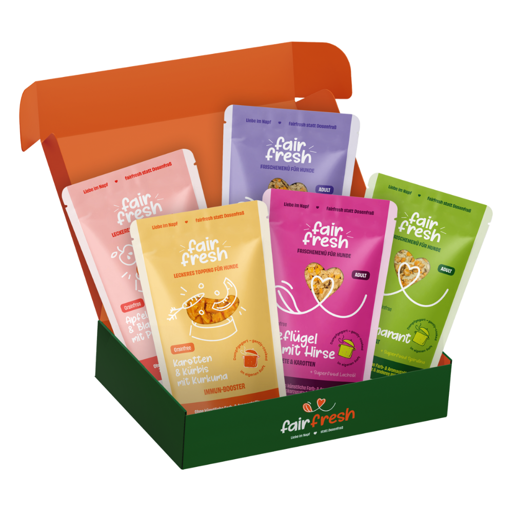 FAiRFRESH dampfgarte Hundefutter Probierpakete - Ohne Kühlung haltbar