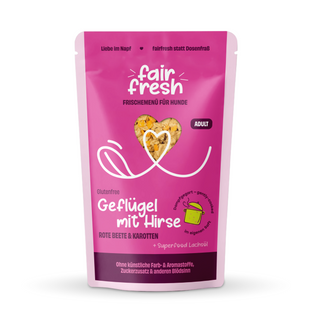 Geflügel mit Hirse & Lachsöl - als Alleinfutter oder Topping
