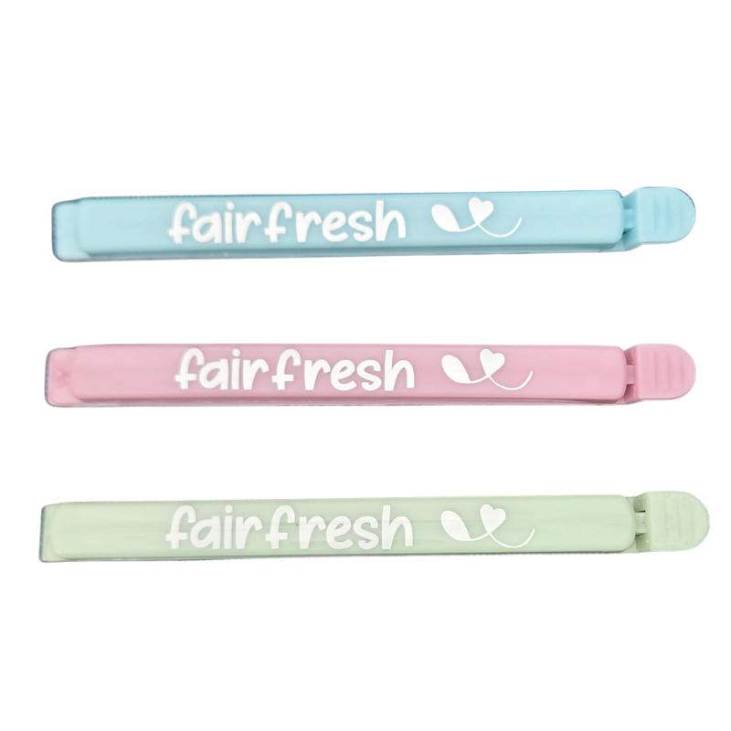 Verschluss-Clip in 3 Farben für einen sauberen Wiederverschluß der fairfresh-Beutel