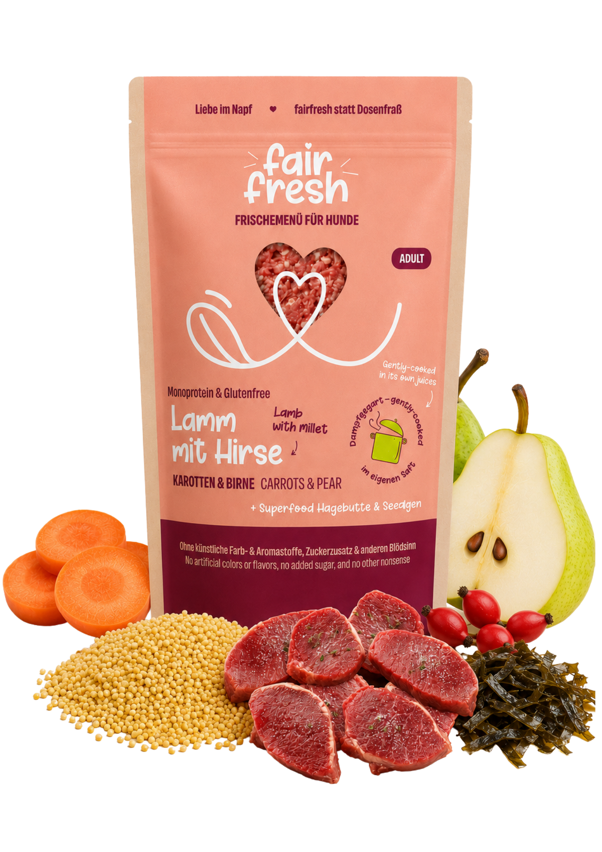 Lamm mit Hirse & Birne - Alleinfutter sensitive Hunde