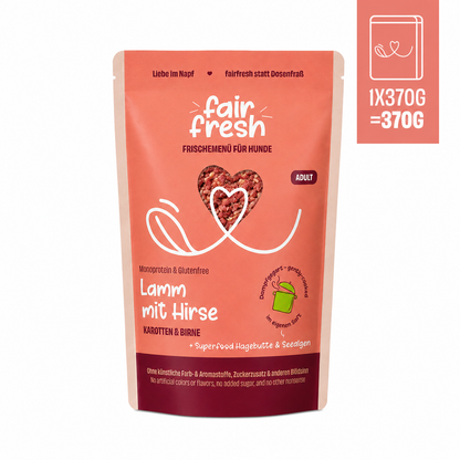 Lamm mit Hirse & Birne - Alleinfutter sensitive Hunde