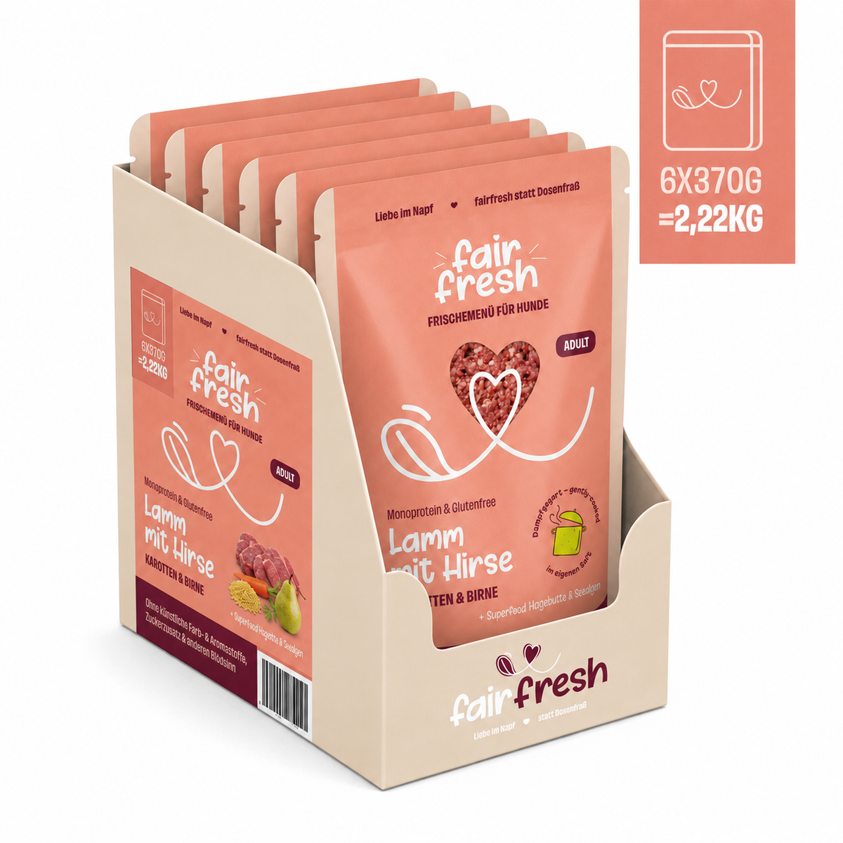 Lamm mit Hirse & Birne - Alleinfutter sensitive Hunde