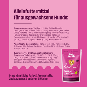 Geflügel mit Hirse & Lachsöl - als Alleinfutter oder Topping