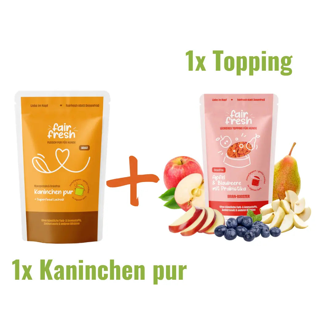 Genuss-Duo: Kaninchen pur + Wunsch-Topping