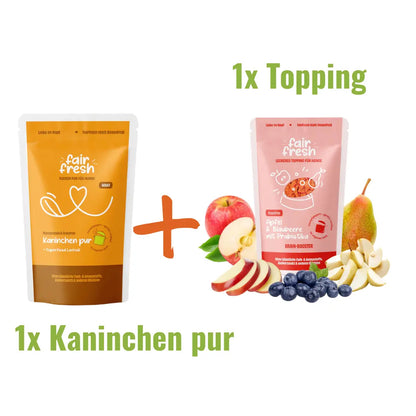 Genuss-Duo: Kaninchen pur + Wunsch-Topping