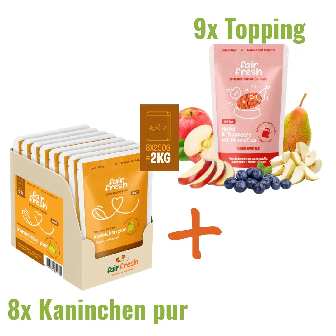 Genuss-Duo XXL: Kaninchen pur + Wunsch-Topping