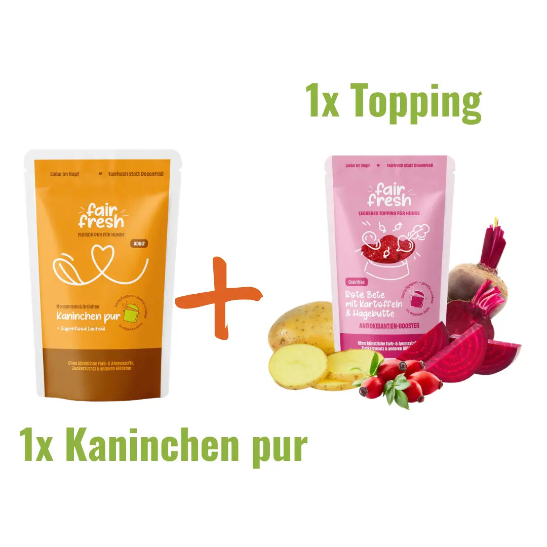 Genuss-Duo: Kaninchen pur + Wunsch-Topping