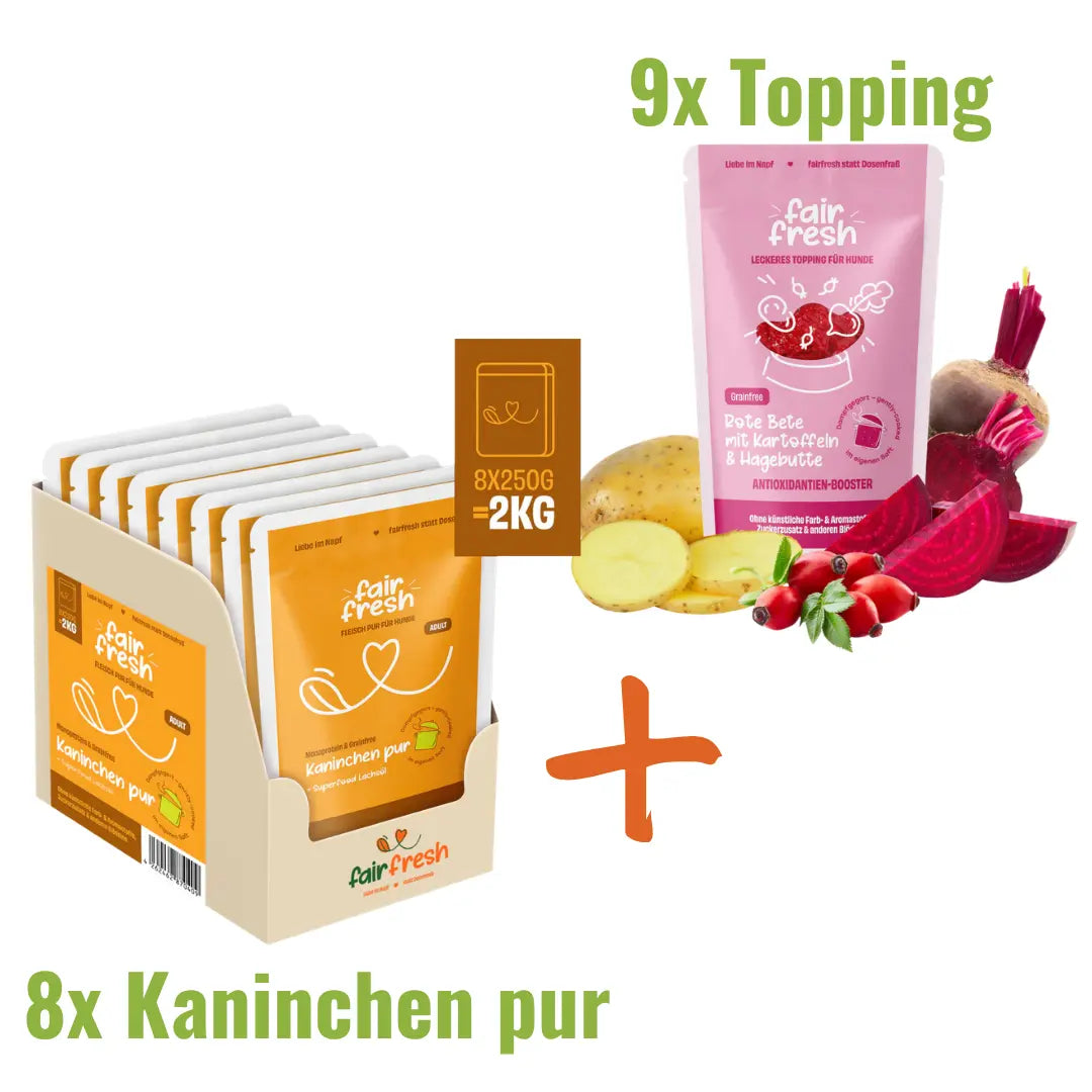 Genuss-Duo XXL: Kaninchen pur + Wunsch-Topping