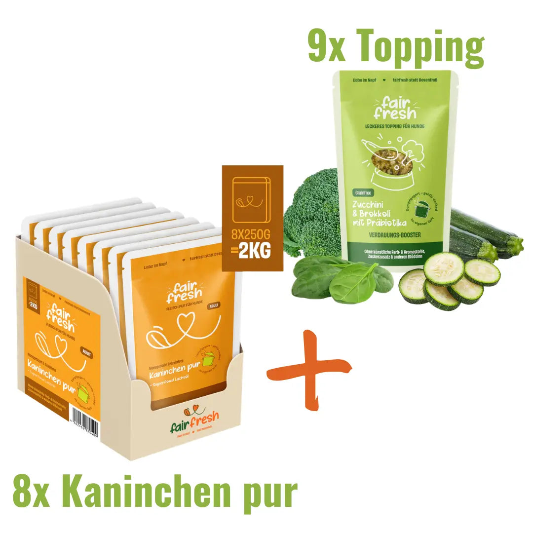 Genuss-Duo XXL: Kaninchen pur + Wunsch-Topping