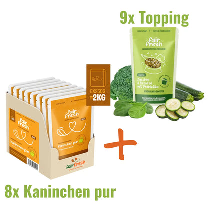 Genuss-Duo XXL: Kaninchen pur + Wunsch-Topping