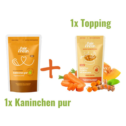Genuss-Duo: Kaninchen pur + Wunsch-Topping