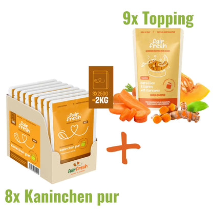 Genuss-Duo XXL: Kaninchen pur + Wunsch-Topping