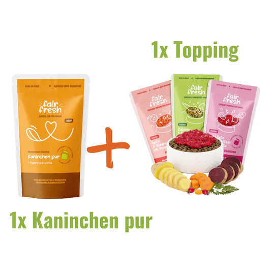 Genuss-Duo: Kaninchen pur + Wunsch-Topping