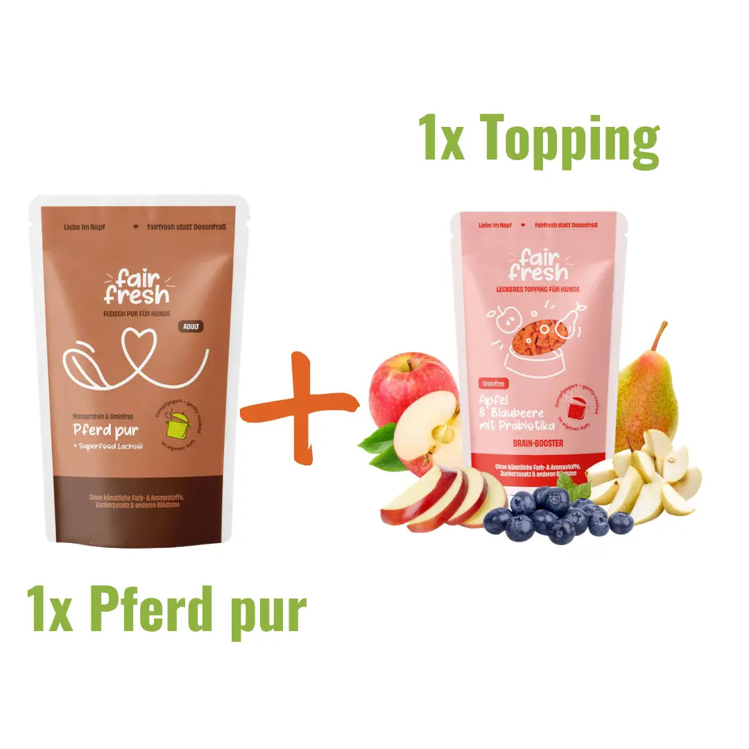 Genuss-Duo: Pferd pur + Wunsch-Topping