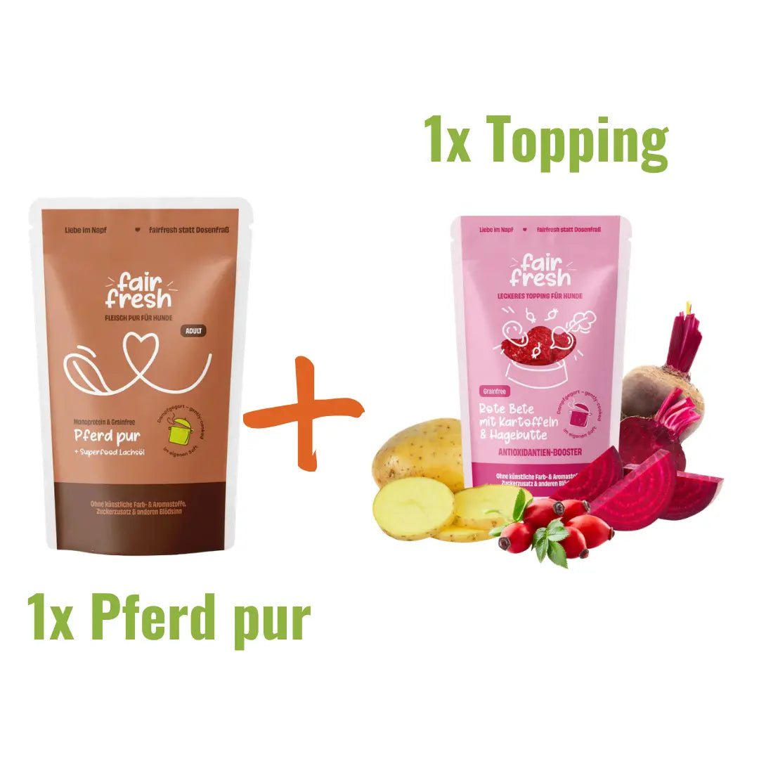 Genuss-Duo: Pferd pur + Wunsch-Topping
