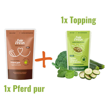 Genuss-Duo: Pferd pur + Wunsch-Topping