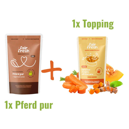 Genuss-Duo: Pferd pur + Wunsch-Topping