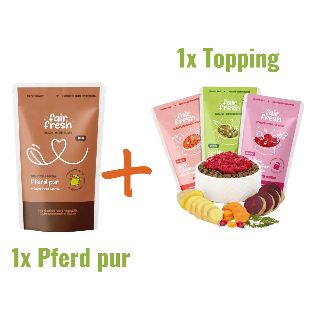 Genuss-Duo: Pferd pur + Wunsch-Topping