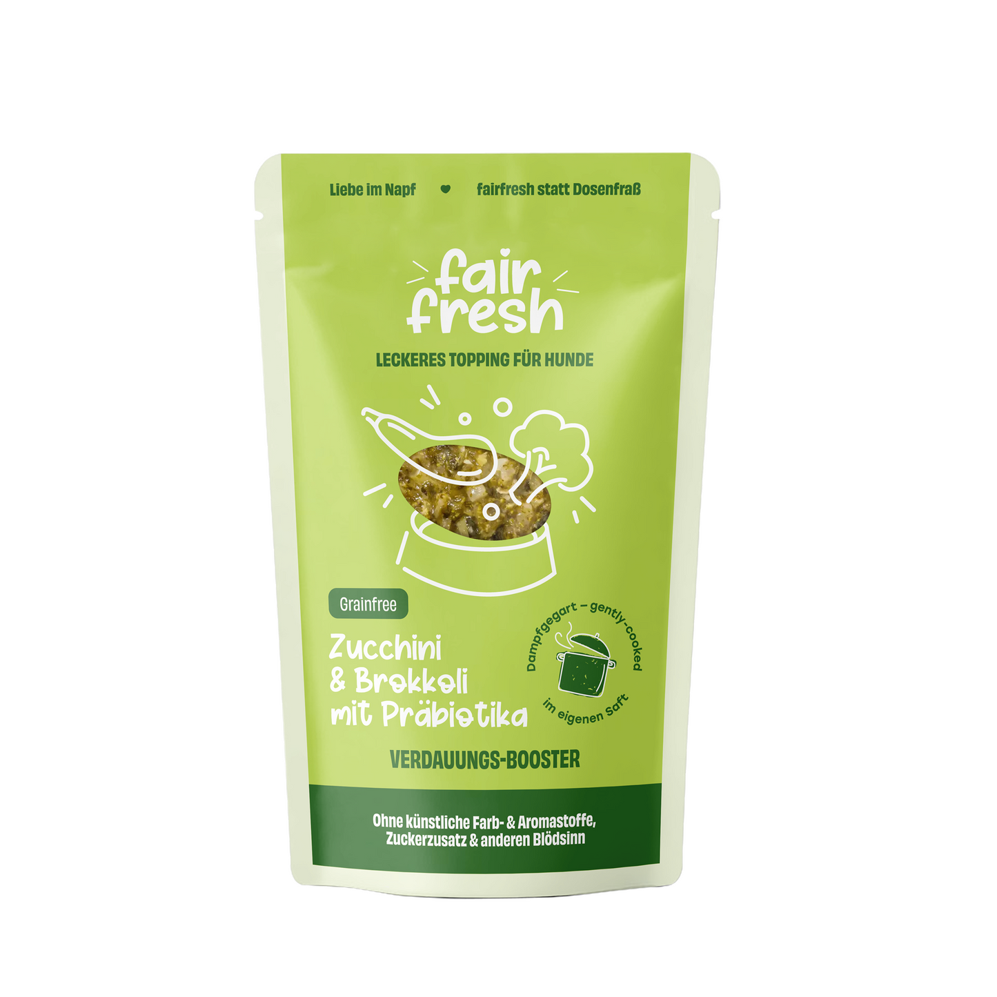 FAiRFRESH Darm-Topping frisch dampfgegart – Präbiotika aktiv erhalten, unterstützt Mikrobiom, ungekühlt haltbar
